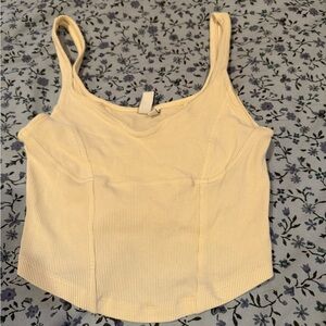 & Other Stories Cream Ribbed Camisole